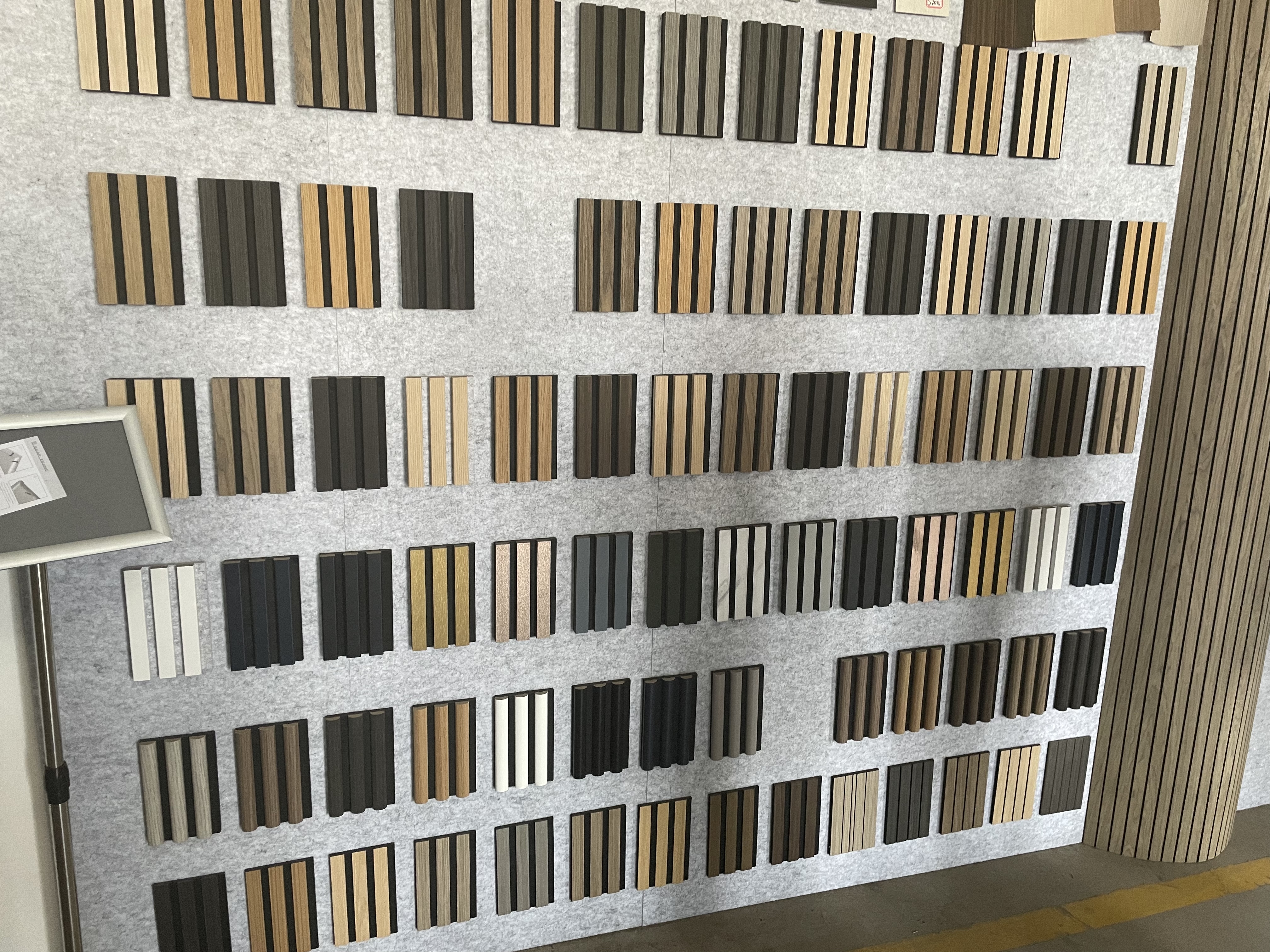 Acoustic slat panels color options