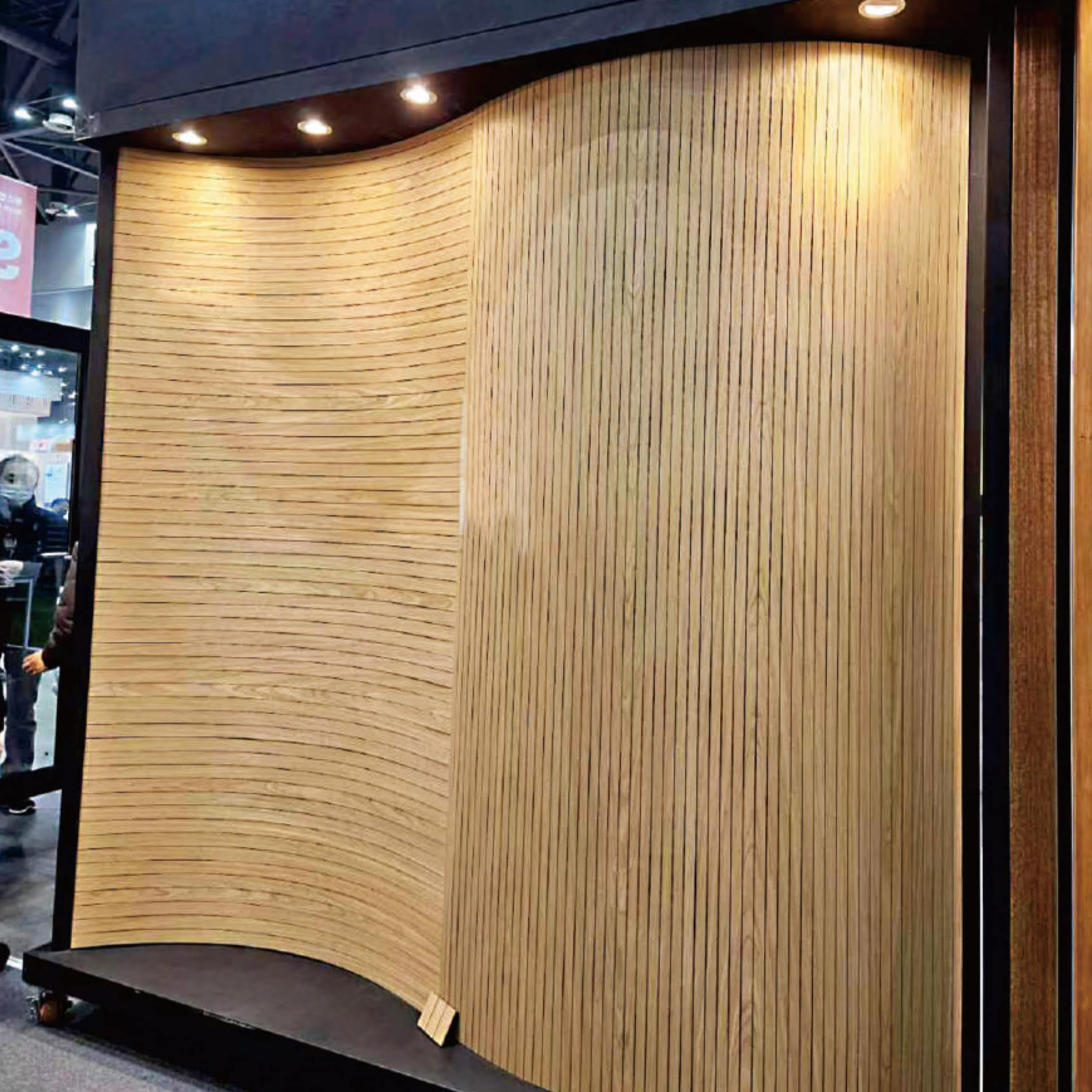 Rollable Single Wood Veneer Acoustic Slat Panels