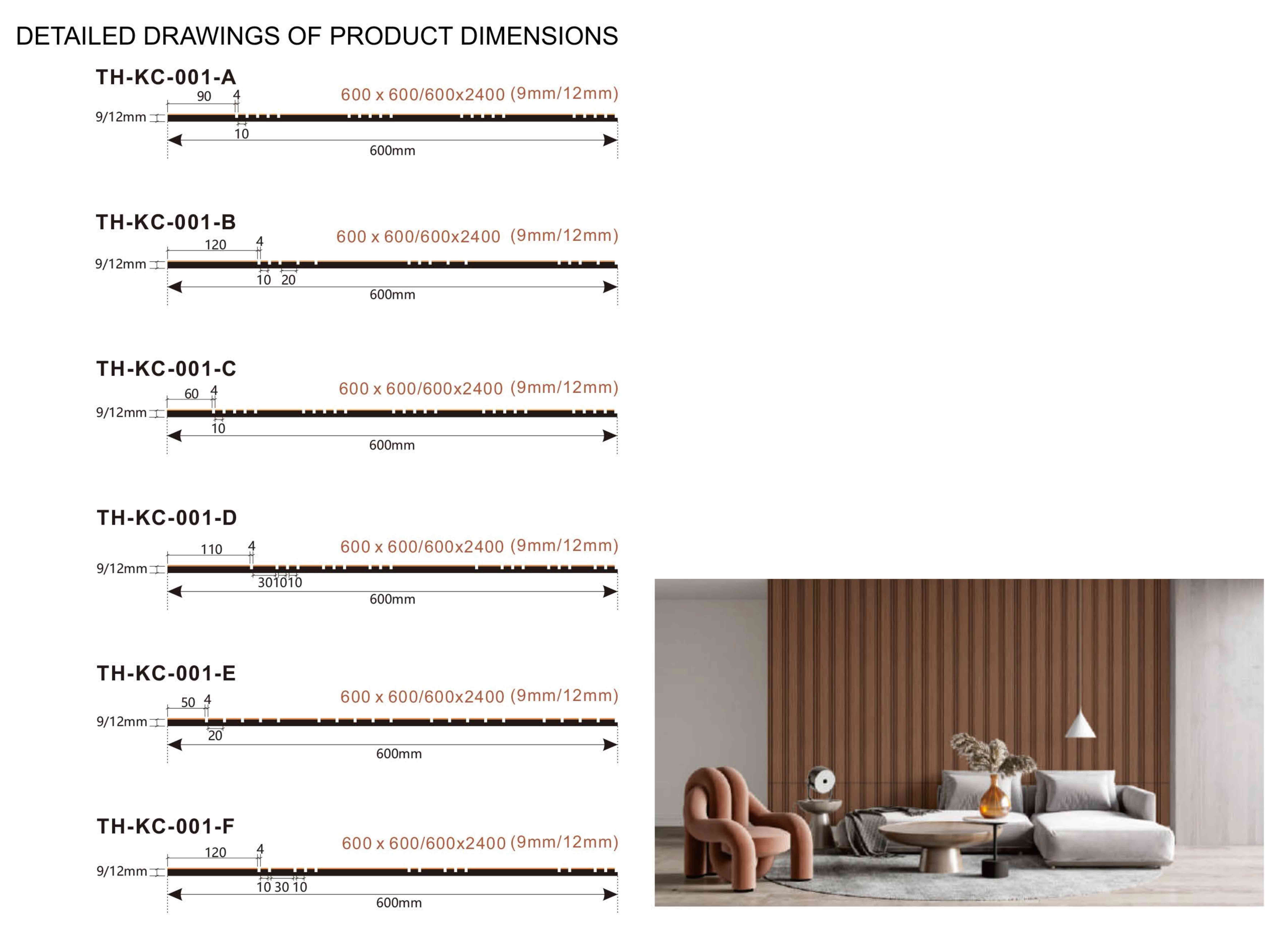 Acoustic Slat Panels -KC001