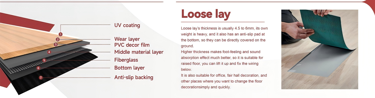 Loose lay structure