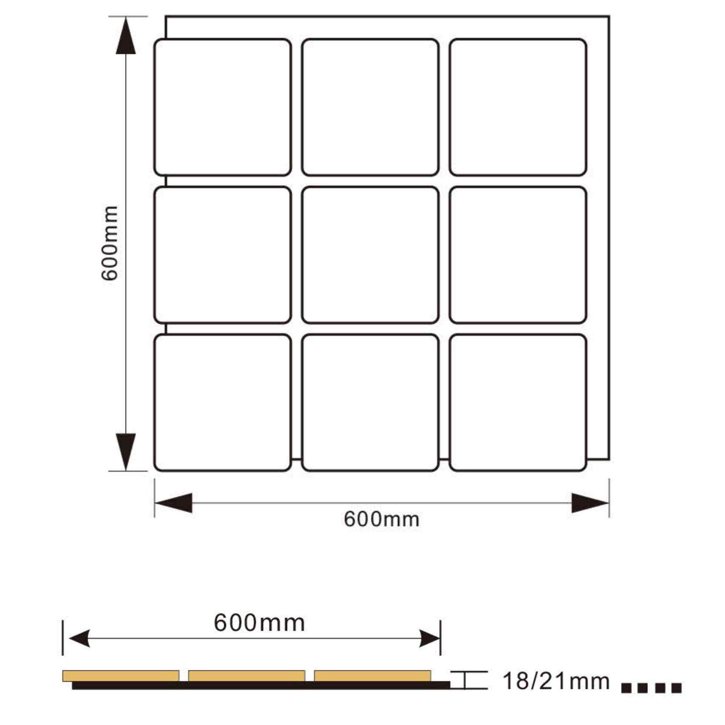Square Acoustic Slat Panels Structure