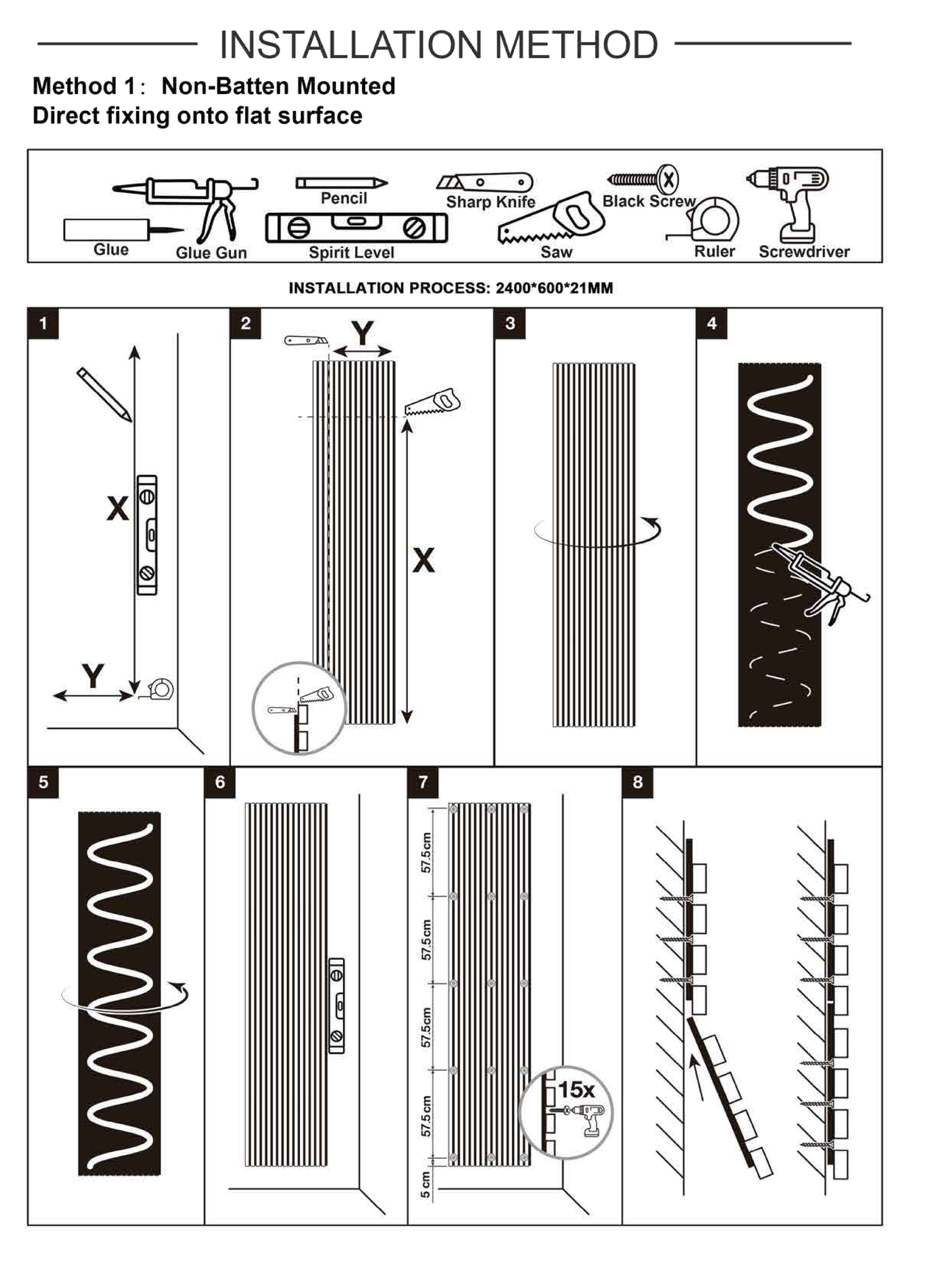 Acoustic slat panels Installation