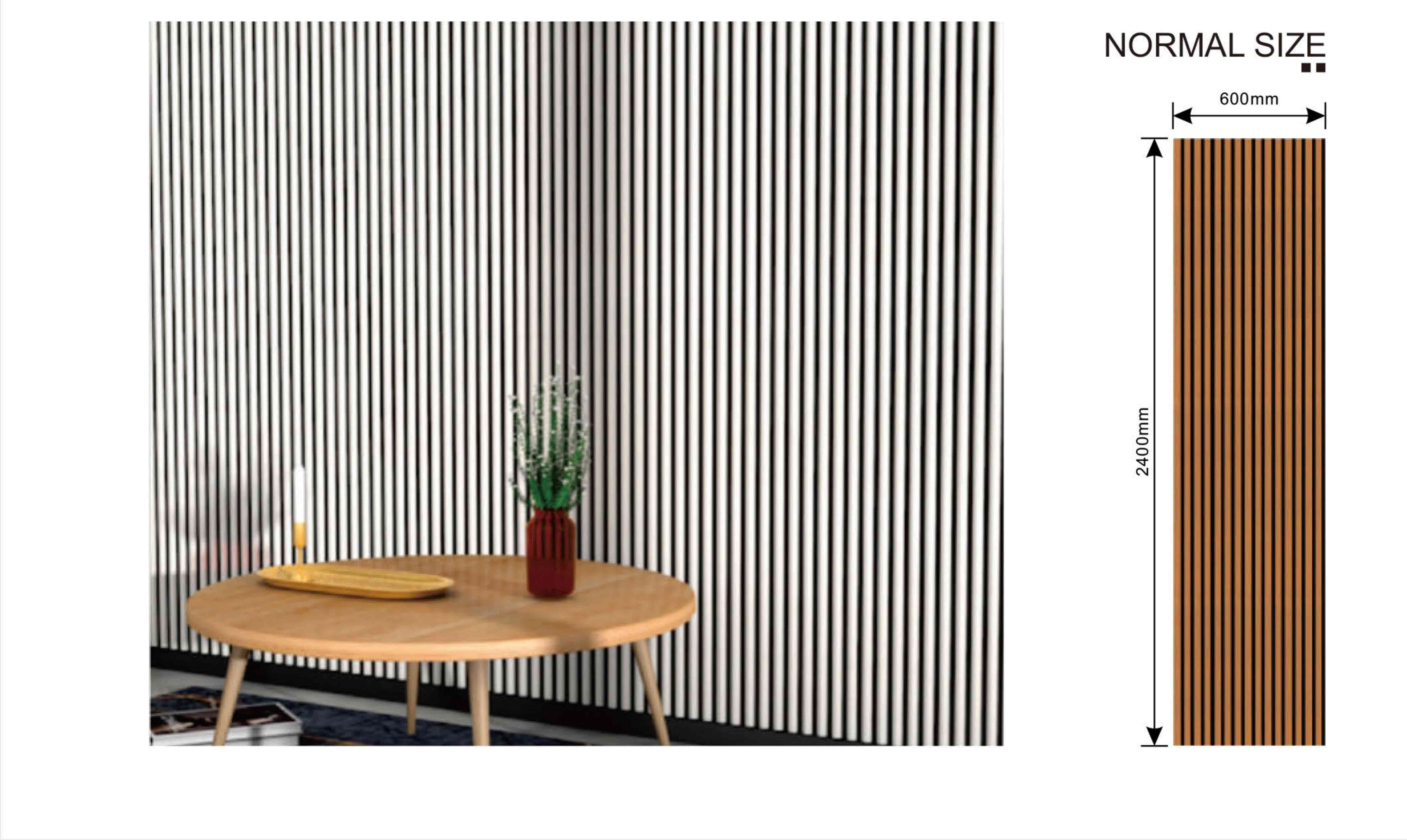 Circular Wooden Veneer Acoustic Slat Panels Size