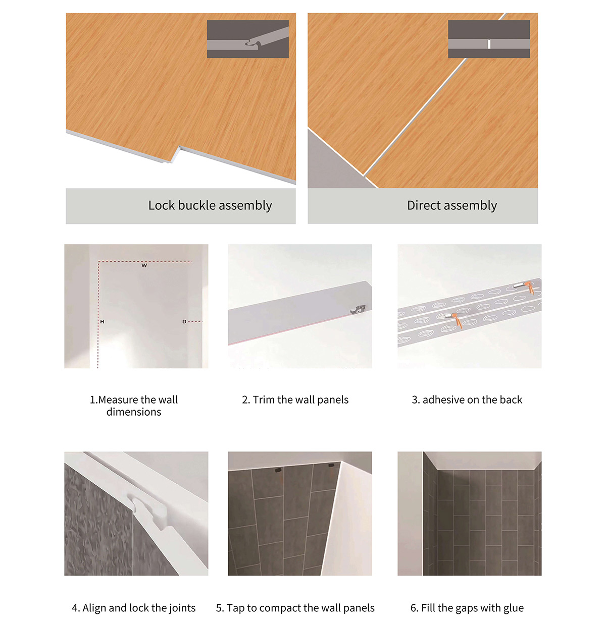 Hotel SPC Wall Panel Splicing Method and Installation-1