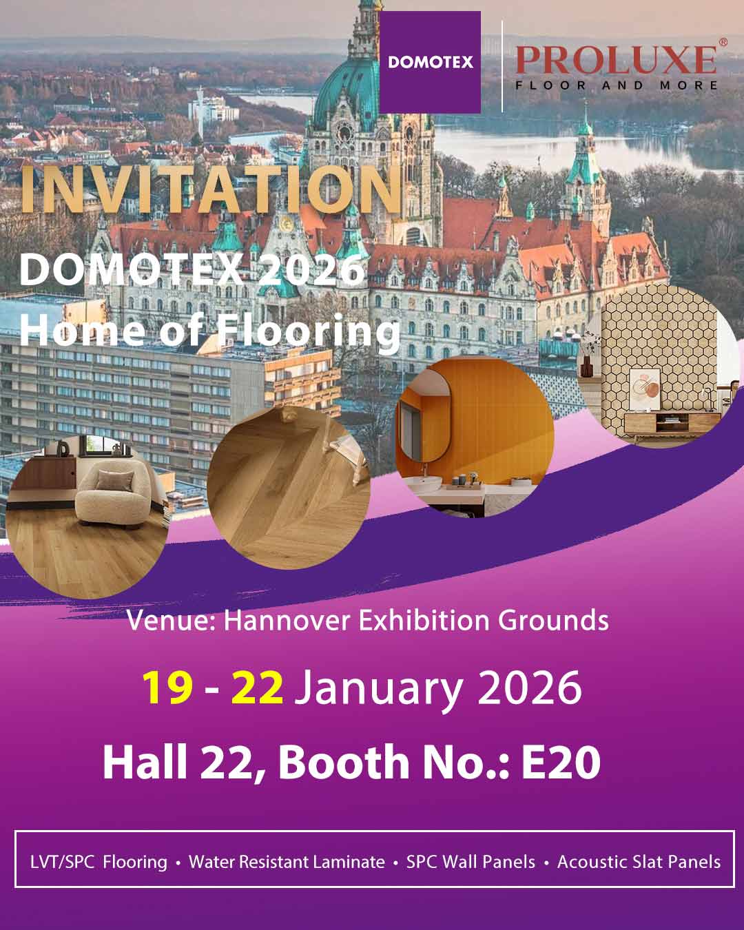PROLUXE DOMOTEX 2026 Invitation